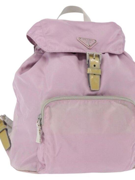 PRADA Backpack Nylon Pink Silver Auth 155946 main image 7